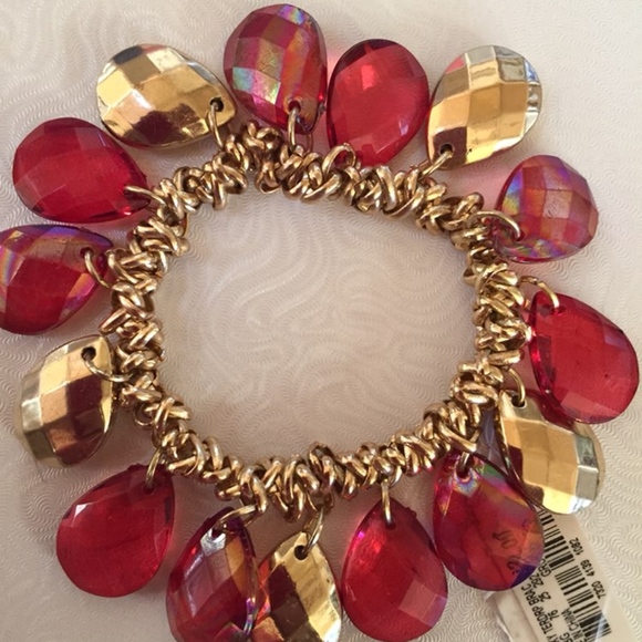 Style & Co. Jewelry - 4/$25 Style & Co. Red & Gold Stretch Bracelet